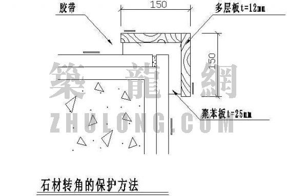 钢门CAD图资料下载-成品保护节点图1