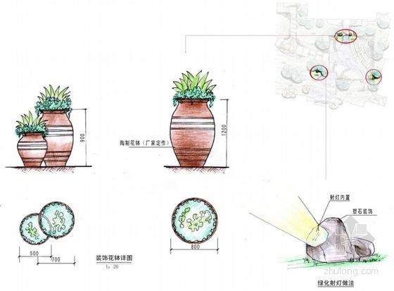 [深圳]国际花园园林景观规划设计（含施工图）-小品大样图