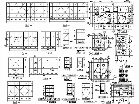 [四川]十层现代风格中西医结合医院住院楼建筑施工图-十层现代风格中西医结合医院大样图