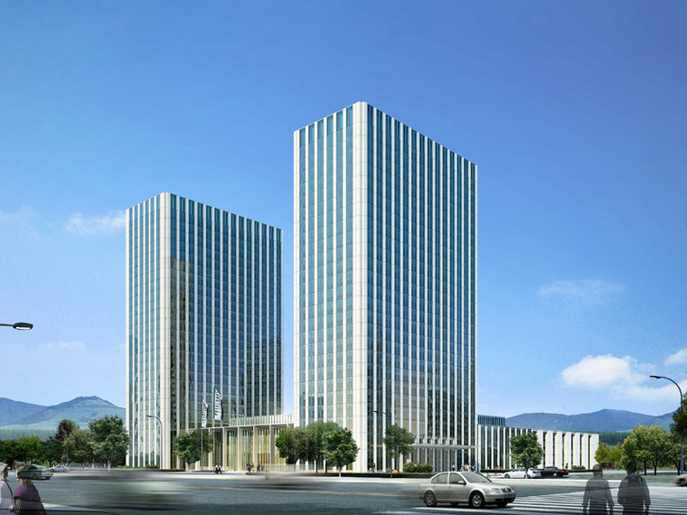 时尚办公建筑平面资料下载-时尚办公建筑3D模型下载