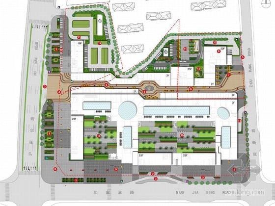综合广场总图资料下载-[上海]商业综合广场景观及外部空间设计方案