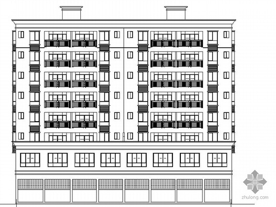 伊尔福德先锋商住建筑资料下载-某九层商住建筑扩初图