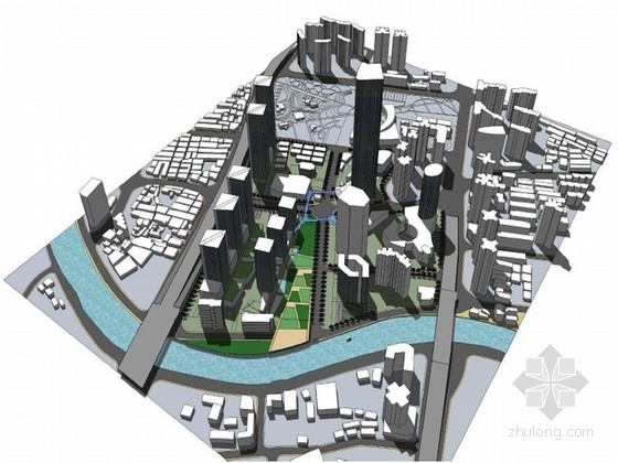 城市中心商业区设计资料下载-[江苏]大型商业区设计规划方案文本