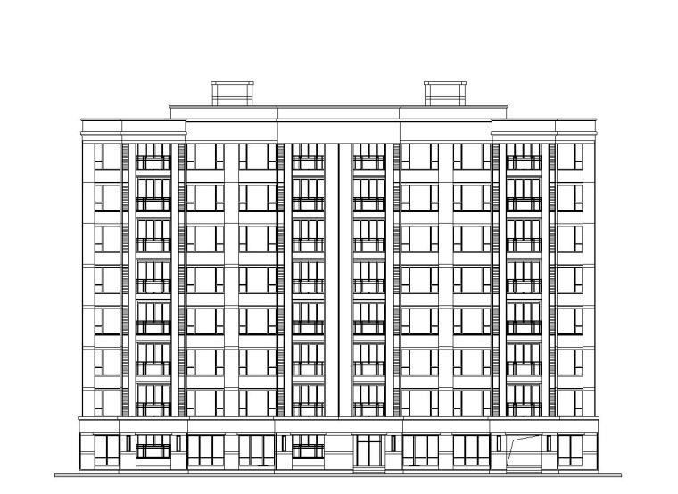 珊纳特赛罗城镇中心cad资料下载-[上海]浦江镇中心商品住宅建筑施工图设计（CAD）