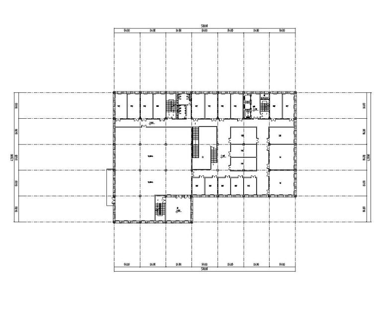 [上海]杨浦区创智天地精品酒店及公寓式建筑施工图设计-二层平面图