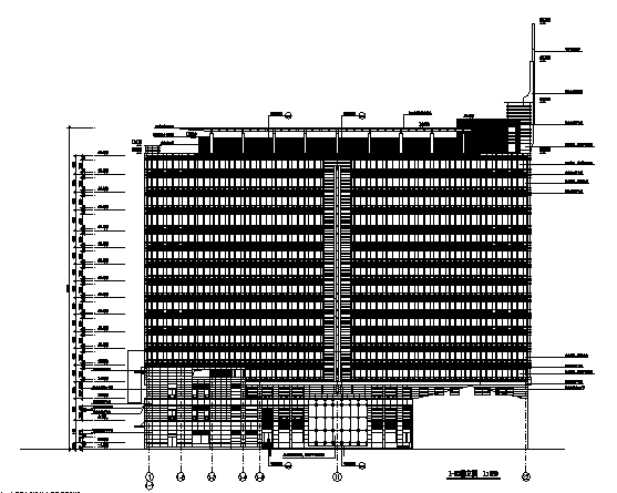 建筑施工图设计商业综合体资料下载-高层现代风格商业办公综合体建筑施工图