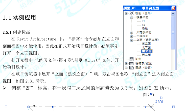 培训案例资料下载-Revit速成培训讲义——小别墅案例