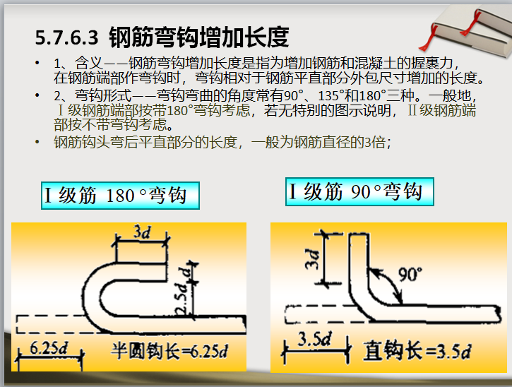 钢筋工程量计算教程(161页超详解)-钢筋弯钩增加长度