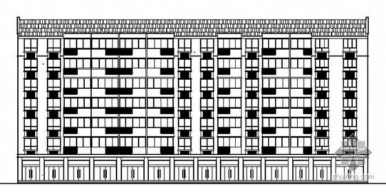 住宅楼建筑方案图纸资料下载-某七层住宅楼建筑方案图