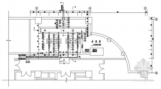 泵房设计图CAD资料下载-某泵房给水工程设计图