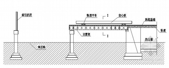 空心板架梁方案资料下载-贝雷架单导梁安装空心板示意图