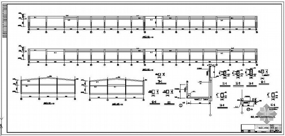 24米跨轻钢屋面资料下载-某24米跨混凝土柱轻钢厂房结构图