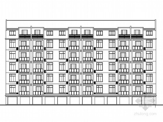 单元式6层住宅资料下载-某七层单元式多层住宅建筑施工图
