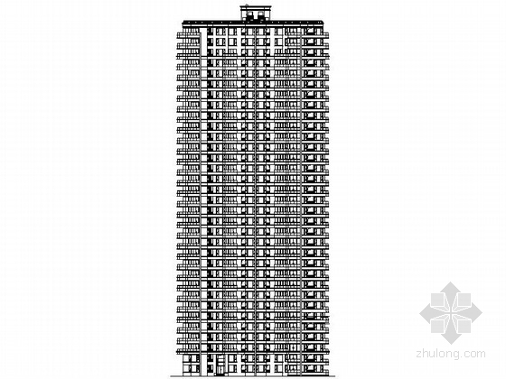 一梯四户小户型18层住宅资料下载-[苏州]某三十三层二梯五户住宅楼建筑施工图