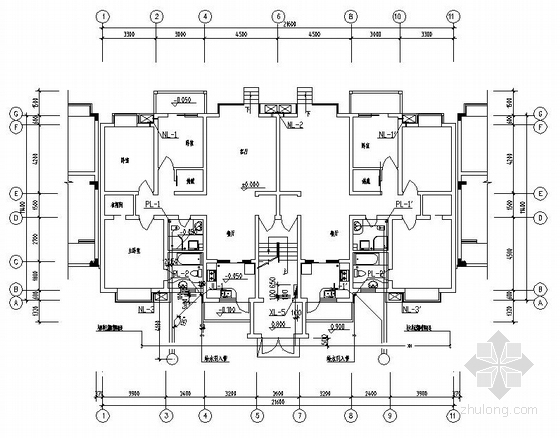 舒适阁楼住宅设计资料下载-某六层住宅带阁楼给排水设计图