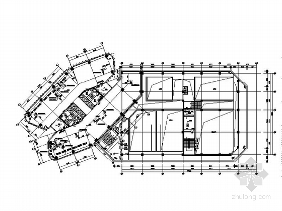 [南京]超高层铝合金墙面带底商研发办公楼建筑施工图-超高层铝合金墙面带底商研发办公楼建筑剖面图