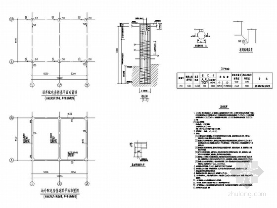 一层配电房施工图资料下载-框架结构配电房结构施工图