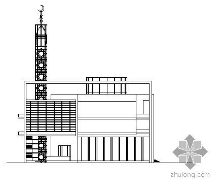 清真寺建筑模型SU资料下载-上海某教会清真寺建筑方案图