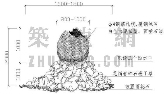 红色纪念雕塑设计资料下载-蛋形雕塑设计