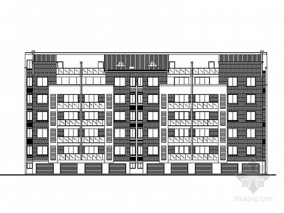 板楼施工图资料下载-[黄山]某太平明珠住宅区某六层板楼建筑施工图