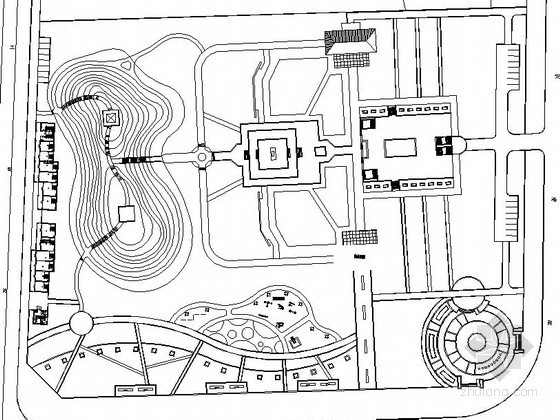 建筑施工图设计陵园资料下载-[江苏]某县城烈士陵园景观设计施工图
