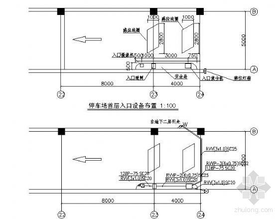 停车场管理系统CAD图资料下载-停车场管理系统图