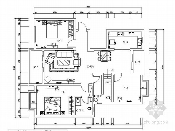 CAD全套家装平面布置图资料下载-三套家装户型平面布置图