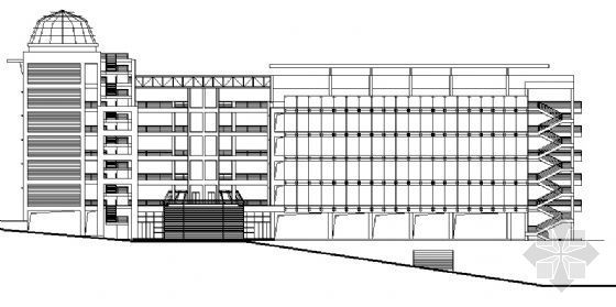 科技楼建筑施工图资料下载-清华中学科技楼建筑施工图