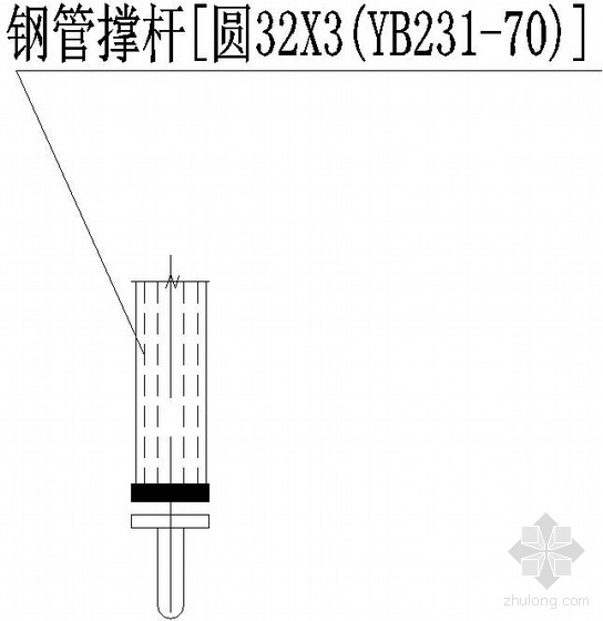 预应力撑杆加固法资料下载-某钢管撑杆节点构造详图