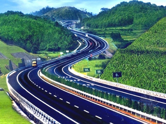 主干道沿路绿化景观cad资料下载-高速公路设计（毕业设计，附CAD图50张）