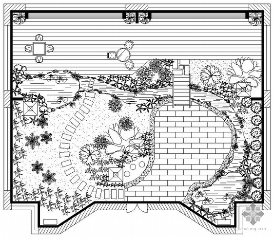 医院屋顶花园设计图资料下载-某屋顶花园景观设计图
