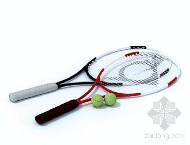 网球3D模型资料下载-网球球拍