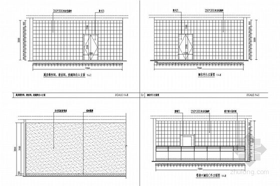 [内蒙古]大型家居建材主题购物中心施工图（含效果图） 立面图