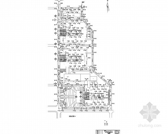 [安徽]知名大学实验实训楼给排水消防施工图-室外排水总平面. 