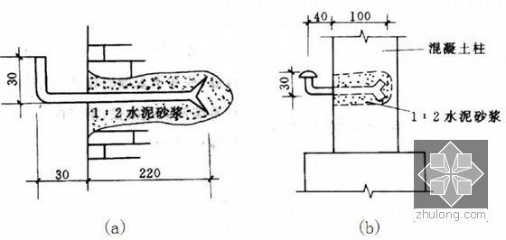 既有铁路旁地铁基坑围护结构及土方开挖监测施工方案-建筑物沉降测点结构图