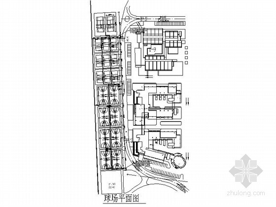 学校cad平面图教程资料下载-某学校运动场平面图