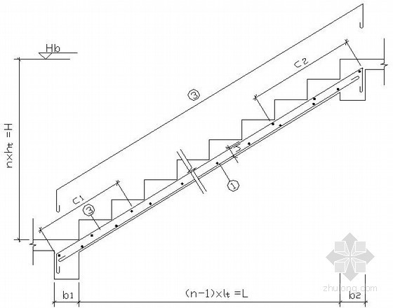 框架楼梯设计详图资料下载-框架别墅楼梯节点构造详图