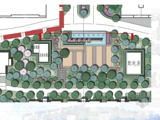 景观小区入口设计资料下载-某小区入口景观设计施工图