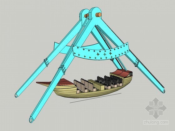 海盗船sketchup资料下载-海盗船模型SketchUp模型下载