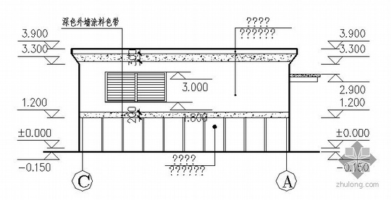 某公共厕所建筑方案图-2