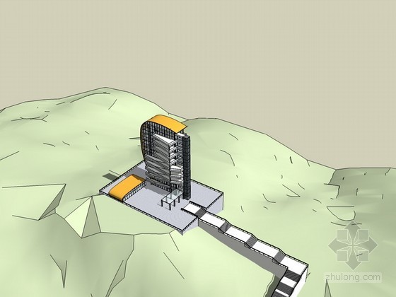 双层办公建筑su资料下载-经典办公建筑sketchup模型