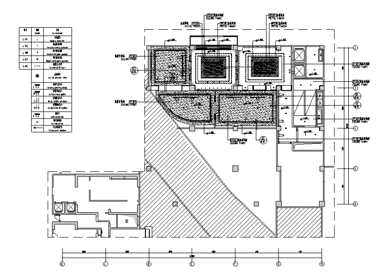 现代奢华风格环球金融中心售楼部深化设计施工图（附效果图）-天花布置图