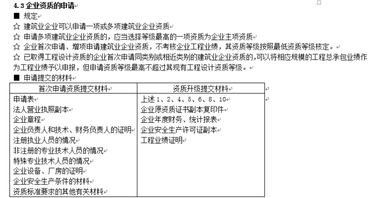 [掌握必过]2018年备考一建法规必考知识点重点整理-企业资质的申请