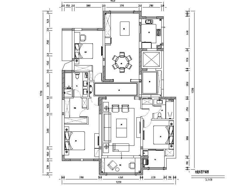 轻奢装修图资料下载-Manhattan|紫金城美式轻奢住宅设计施工图（附效果图）