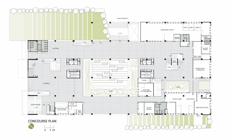 印度维杰亚瓦达规划与建筑学院-10_Concourse_Floor_Plan