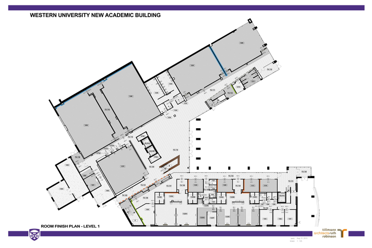 加拿大大学建筑设计鼓励跨学科交流-WU_Academic_Building_Finish_Plans-_LEVEL_1