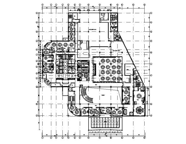 2层餐厅图纸资料下载-浙江五星级酒店二层餐厅施工图（含效果图）