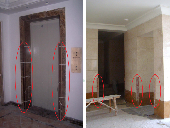 门窗工程节点资料下载-精装修工程细部节点构造墙面石材施工细部构造