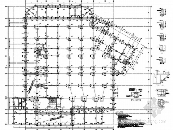 重庆十二层建筑施工图资料下载-[重庆]12层地质灾害防治技术中心结构施工图（地下3层）