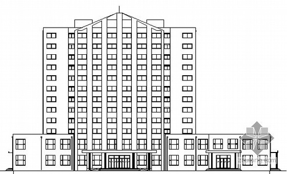 4层小型宾馆建筑设计资料下载-某十二层宾馆建筑设计方案